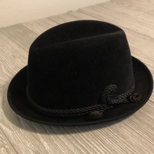 Vintage Neiman Marcus Churchill Fedora Blk Velvet